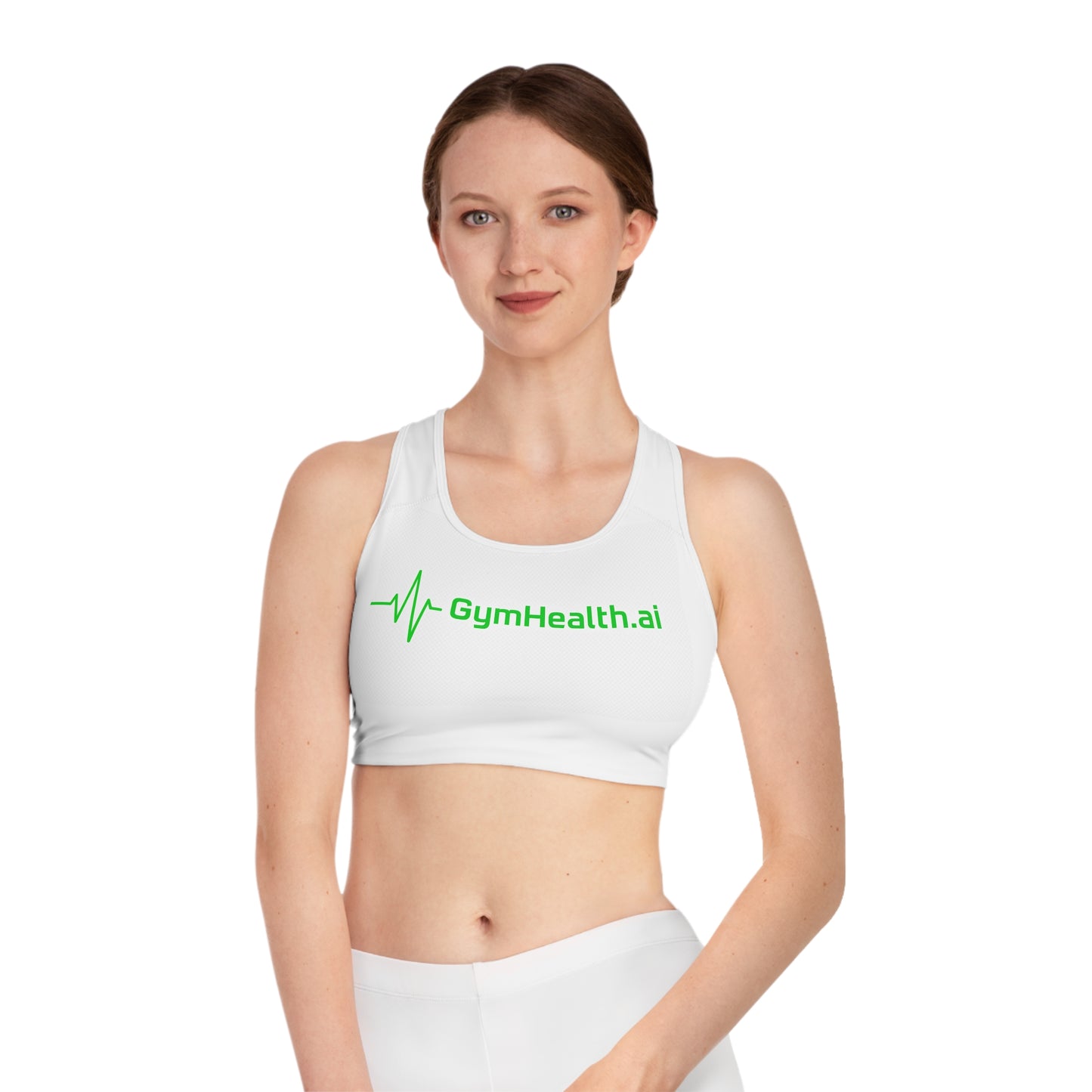 Women's Sports Bra - Gym Clothes by GymHealth.ai (Made in USA)