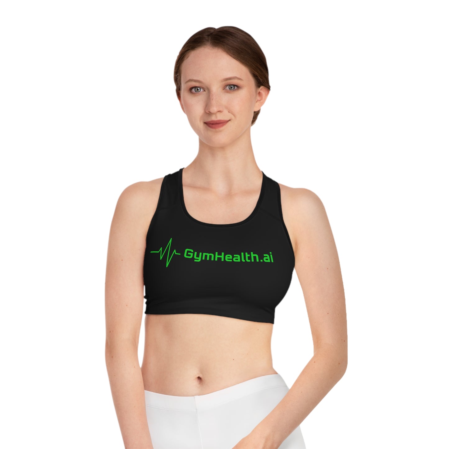 Women's Sports Bra - Gym Clothes by GymHealth.ai (Made in USA)