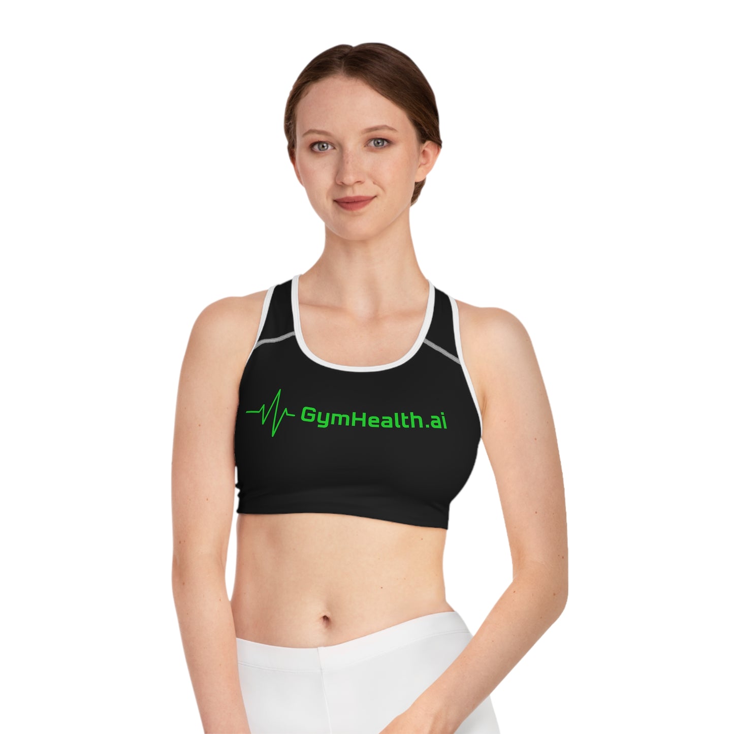 Women's Sports Bra - Gym Clothes by GymHealth.ai (Made in USA)